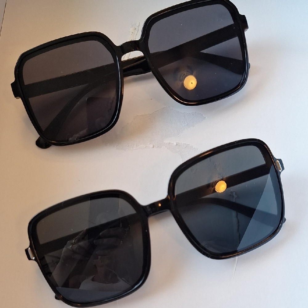 Stylish Black Square Sunglasses  New In Bag